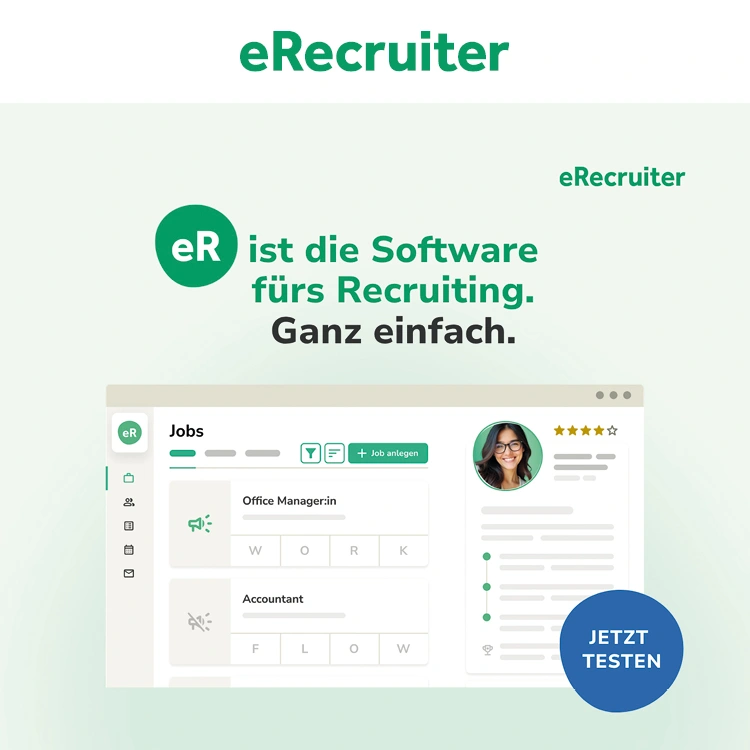eRecruiter Benutzeroberfläche